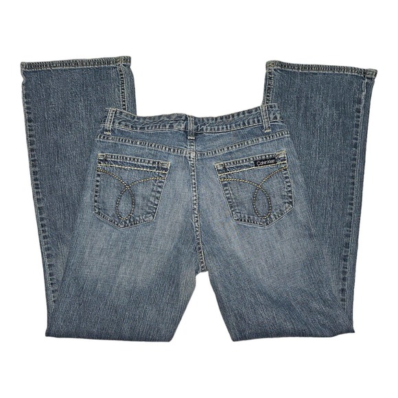 Calvin Klein Jeans 30/10 Women's Blue Bootcut Embroidered Preppy Casual - Picture 6 of 7